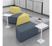 MPLFHSYOS Sofás creativos de Formas Irregulares en el área de Descanso del salón de la institución educativa. Moderna y Relajante combinación de sofá de Oficina, Taburete y Mesa de Centro.(A2)