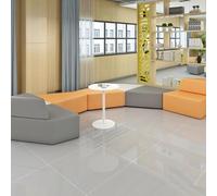 MPLFHSYOS Sofás creativos de Formas Irregulares en el área de Descanso del salón de la institución educativa. Moderna y Relajante combinación de sofá de Oficina, Taburete y Mesa de Centro.(A12)