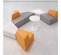 MPLFHSYOS Sofás creativos de Formas Irregulares en el área de Descanso del salón de la institución educativa. Moderna y Relajante combinación de sofá de Oficina, Taburete y Mesa de Centro.(A10)