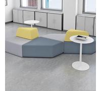 MPLFHSYOS Sofás creativos de Formas Irregulares en el área de Descanso del salón de la institución educativa. Moderna y Relajante combinación de sofá de Oficina, Taburete y Mesa de Centro.(A3)