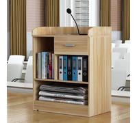 MPLFHSYOS Ultra-Slim Rolling Podium - Multi-Purpose Mobile Lectern for Conference, Auditorium, Host, Guide, Welcome & Reception Desk, Space-Saving Design(B,100 * 50cm)