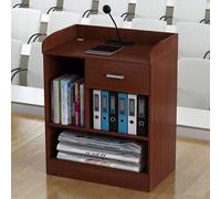 MPLFHSYOS Ultra-Slim Rolling Podium - Multi-Purpose Mobile Lectern for Conference, Auditorium, Host, Guide, Welcome & Reception Desk, Space-Saving Design(A,80 * 50cm)