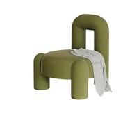 MPLFHSYOS Velvet Barrel Dining Chair with Open-Back, Curved Back Comfy Side Chair Lounge Arm Chairs For Kitchen, Dining Room, Living Room(C)