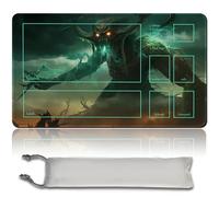 MPLR BOARD GAME Juego de mesa MTG Juego de alfombrillas + bolsa impermeable gratuita, bordes cosidos, superficie de goma suave, MTG PlayMat with Zone (On Original MTG Playmat) (con zona, Athreos God