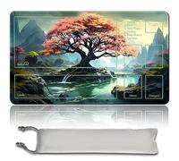 MPLR BOARD GAME Juego De Mesa MTG Playmat + Bolsa Impermeable Gratuita, Bordes Cosidos, Superficie De Goma Suave, MTG PlayMat with Zones (Original MTG Playmat)