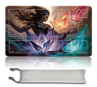 MPLR BOARD GAME Juego de mesa MTG Playmat + bolsa impermeable gratuita, bordes cosidos, superficie de goma suave, MTG PlayMat with Zones (original MTG Playmat)