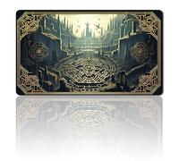 MPLR BOARD GAME Juego de mesa MTG Playmat + bolsa impermeable gratuita, bordes cosidos, superficie de goma suave, MTG PlayMat with Zones (An original MTG Playmat) (No Zone)
