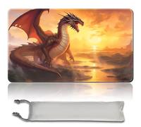 MPLR BOARD GAME Juego de mesa MTG Playmat + bolsa impermeable gratuita, bordes cosidos, superficie de goma suave, MTG PlayMat with Zones (An Original Angel of Flight Alabaster Playmat) (MTG (13) - NO