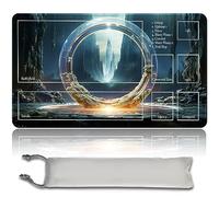 MPLR BOARD GAME Sol Ring - Juego de mesa MTG Juegos Alfombras + Bolsa impermeable gratuita, bordes cosidos, superficie de goma suave, MTG PlayMat with Zones (original MTG Playmat)