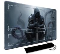 MPLRC PLAYMAT Alfombra de juego de arte grande con bolsa de transporte, alfombrilla de juego de cartas personalizada para alfombra de juego MTG, cose los bordes, compatible con fundas estándar de 60