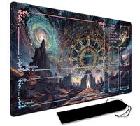 MPLRC PLAYMAT Alfombra de juego de arte grande con bolsa de transporte, alfombrilla de juego de cartas personalizada para alfombra de juego MTG, cose los bordes, compatible con fundas estándar de 60