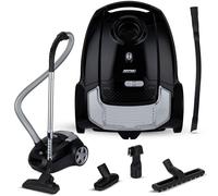 MPM Aspiradora con bolsa MOD-54 - 5 boquillas - Filtro HEPA 13 - Bolsa para el polvo 3,5L - Tubo telescópico - Ideal para alfombras y suelos duros - 850 W