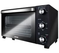 MPM Horno eléctrico independiente 28 litros circulación, mini horno, temporizador, 230 °C, 1500 W, color negro