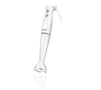 Mpm mbl-18 batidora de mano desmontable, 2 velocidades, cuchilla corte en acero inox., anilla para colgar, 200, blanco