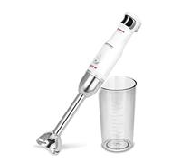 MPM MBL-27 Batidora de Mano Desmontable, Brazo de Acero Inoxidable, Función Soft Touch, Vaso 600 ml 500W