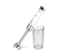MPM MBL-27 Batidora de Mano Desmontable, Brazo de Acero Inoxidable, Función Soft Touch, Vaso 600 ml 500W