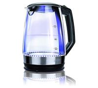 MPM MCZ-83 Hervidor de Agua Eléctrico Inalámbrico de Cristal, 1,7 Litros, 2200W, Libre de BPA, Transparente