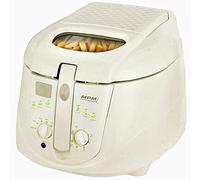 MPM MFR-03 Freidora Eléctrica Compacta 2,4 Litros Cubeta Desmontable Lavable Antiadherente, Temporizador y Regulador hasta 190°C, 1800W