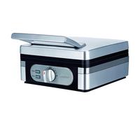 MPM MGO13 Gofrera Profesional para 2 gofres Belgas gruesos, regulador de temperatura, placas antiadherente, carcasa acero inox, 1400W