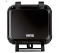 MPM Gofrera profesional MGO-40, 2 gofres belgas, placas antiadherentes, regulador temp., 1500W, negro
