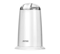 MPM MMK-07 Molinillo Café Eléctrico Pequeño, Semillas Especias y Frutos Secos, Cuchilla Doble de Acero Inoxidable, Velocidad de Molienda 40g/min., Capacidad 40g, 140W, Blanco