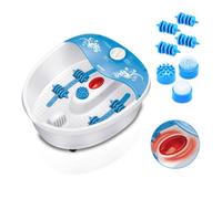 MPM MMS-01 Masajeador de Pies con Agua, masaje de Burbujas y por vibración, Control de Temperatura por infrarrojos, Cepillos intercambiables, 70W