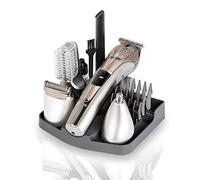 MPM MMW-04 Set Cortapelos Inalámbrico, Afeitadora para Hombre, Depiladora Corporal, Cabeza, Barba, Nariz y Orejas, con Accesorios, Cabezales Intercambiables, 45 minutos de Autonomía