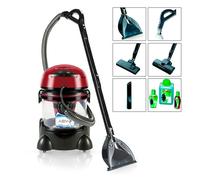 Mpm mod-22 lava-aspiradora con limpiador de tapiceria para coche, humedo seco, 10l, profesional, filtro dual, 2400, rojo