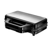 MPM MOP-45M Sandwichera Eléctrica para 4 Sandwiches Triangulares, Placas Antiadherentes, Temperatura Automática, Compacta, Acabado Acero Inoxidable, 900W