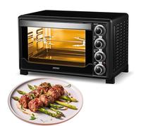 MPM MPE-05T MPE-05/T Horno Eléctrico de Sobremesa Convección 32 litros, Acero Inoxidable, Asador de Pollo, Temporizador, Ajuste de Temperatura,Negro, 1600W, 1600 W, 0 Decibeles