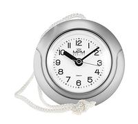 MPM Quality Reloj de baño de plástico de diseño, Movimiento de Cuarzo, Resistente al Agua 3-5 ATM, Color Plateado, diámetro de 135 mm, Adecuado también para Exteriores y como Reloj de baño, Piscina,