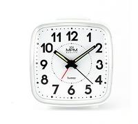 MPM - Reloj Despertador analógico, fácil de Usar, sin Tic-TAC, Despertador analógico, función de repetición y función de luz, Despertador, Despertador para casa, Dormitorio, Oficina