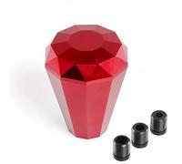 MPODYTSF Accesorios automóviles Perilla De Palanca Cambios Coche Con Forma Diamante Aluminio Negro Universal Para BMW Adaptador 8/10/12MM(Rosso)