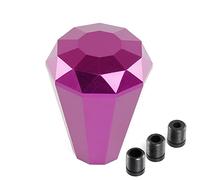 MPODYTSF Accesorios automóviles Perilla De Palanca Cambios Coche Con Forma Diamante Aluminio Negro Universal Para BMW Adaptador 8/10/12MM(Mauve)
