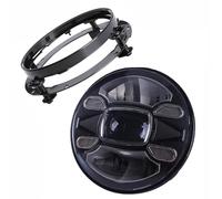 MPODYTSF Accesorios para faros Lámpara De Faro Motocicleta 7 "y Soporte Estancia Para Harley Para Davidson Para Road King Classic EFI FLHRCI 1998-2004 2005 2006(Black H)