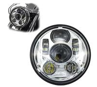 MPODYTSF Accesorios para faros Para Harley Para Davidson Dyna Low Rider FXDL 2007 2008 2009 Conjunto De Faro Delantero Motocicleta(Silver)