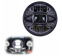 MPODYTSF Accesorios para faros Para Harley Para Davidson Street Glide FLHX 2006 2007-2013 Motocicleta Conjunto De Faros Delanteros 7 Pulgadas Con Lámpara Cabeza Soporte(Nero)