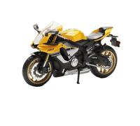 MPODYTSF Modelo a Escala 1:12 para Yamaha YZF-R1, Motocicleta De Aleación Fundida A Presión, Coche Juguete con Dirección Delantera Y Suspensión Trasera, Vehículos, Regalos Cumpleaños(Jaune)