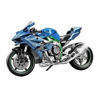 MPODYTSF Modelo a Escala 1:9 para Motocicleta para Kawasaki H2R, Vehículos De Fundición A Presión, Pasatiempos Coleccionables, Modelos Motocicletas, Juguetes(BLU)