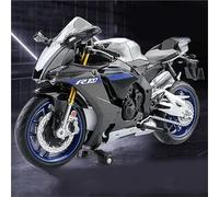 MPODYTSF Modelo a Escala Colección De Mini Motos Aleación Fundida A Presión Juguetes A Escala, Regalo Cumpleaños 1/12 para Yamaha YZF-R1M(Silver)