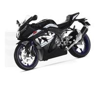 MPODYTSF Modelo a Escala Maquetas De Motos Campo Traviesa, Adornos para Hobby 1:12 para Suzuki GSX-R1000R, Maqueta Moto Juguete(Nero)