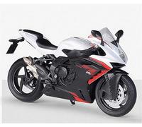 MPODYTSF Modelo a Escala Modelo De Motocicleta En Miniatura Aleación Fundida A Presión 1:12, Juguetes con Volante Y Dirección para MV Agusta F3RR(White)