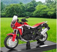 MPODYTSF Modelo a Escala Motocicleta En Miniatura De Aleación Fundida A Presión 1:18, Juguetes con Volante Y Dirección para Honda para Africa Twin DCT(Rosso)