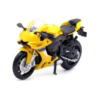 MPODYTSF Modelo a Escala Motocicleta En Miniatura De Aleación Fundida A Presión 1:18, Juguetes con Volante Y Dirección para Yamaha YZF-R1(Jaune)