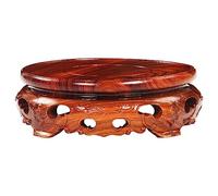 MPOPO Pedestal para Bonsái Base redonda de madera en maceta, práctica tetera, , estatua Buda, pecera, piedra extraña, soporte exhibición, Pedestal artesanal Base de Pedestal para Jarrones(B)