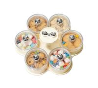 Mppchhn Bandeja Compartimentada con Tapa - Bandeja Giratoria Dividida para Frutos Secos, para Servir Verduras - para Mesa de, Viajes Infantiles, Pícnic, Catering, Anfitriones y