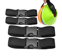 Mppchhn Cintas para Conos Deportivos - Arnés Plegable Portadiscos,4 Unidades Correas Deportivas para Ejercicio, Fútbol, Exteriores, Entrenamiento