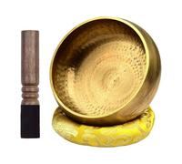 Mppchhn Cuenco Tibetano - Juego De Cuenco Tibetano Nepalí De Latón Macizo - Ayuda para Dormir Relajación Profunda Campanillas para Principiantes Armonización Chakras Yoga Espacios