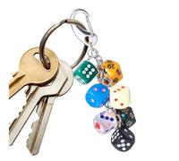 Mppchhn Dado Llavero Charm - Amuleto Buena Suerte - Colgante De Dados Estético Para Mochilas Y Teléfonos Móviles
