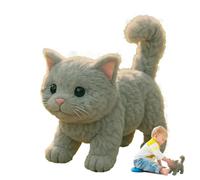 Mppchhn Gato Robot Realista,Mascotas Electrónicas Realistas - Peluche Interactivo para Niñas Niños y Oficinas - Regalo para Día de Acción de Gracias Navidad y San Valentín